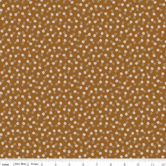 100% Cotton - Blush 'n Butterscotch (Ditsy Floral) - RBC15594 - Cinnamon - Simple Simon & Co - 43 In wide