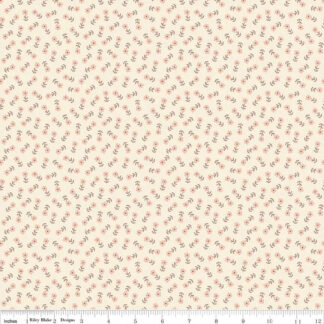 100% Cotton - Blush 'n Butterscotch (Ditsy Floral) - RBC15594 - Cream - Simple Simon & Co - 43 In wide