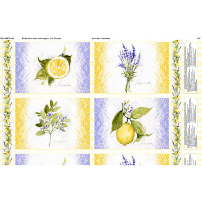 100% Cotton - Lavender Lemonade - 39879-156 - Yellow/Lavender - Susan Winget - Wilmington Prints