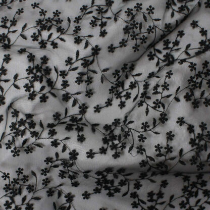 78.8% Polyester 21.2% Nylon - Daisy Embroidery - 65574-02 - Black - Telio