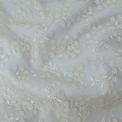 78.8% Polyester 21.2% Nylon - Daisy Embroidery - 65574-03 - Ivory - Telio