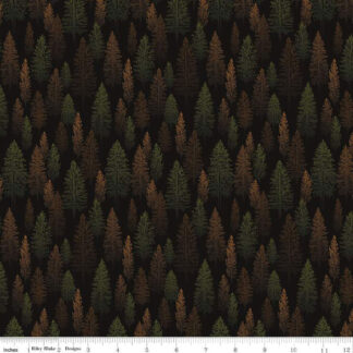 100% Cotton - Pine Grove (Trees) - RBC15932 - Black - The RBD Designers - 43 In wide