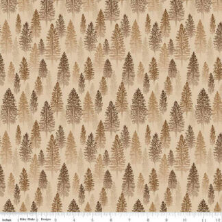 100% Cotton - Pine Grove (Trees) - RBC15932 - Putty - The RBD Designers - 43 In wide