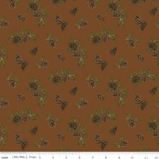 100% Cotton - Pine Grove (Pinecones) - RBC15933 - Brown - The RBD Designers - 43 In wide