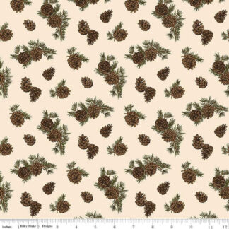 100% Cotton - Pine Grove (Pinecones) - RBC15933 - Putty - The RBD Designers - 43 In wide
