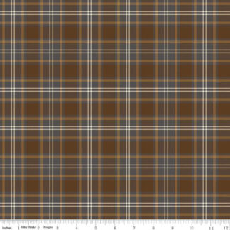 100% Cotton - Pine Grove (Plaid) - RBC15935 - Brown - The RBD Designers - 43 In wide