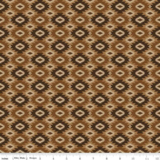 100% Cotton - Pine Grove (Geometric) - RBC15936 - Brown - The RBD Designers - 43 In wide