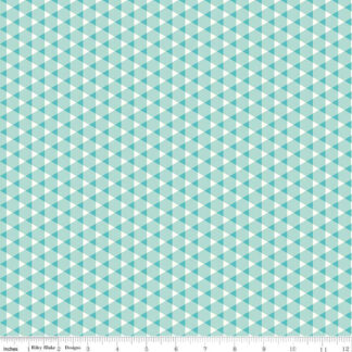 100% Cotton - Vibrance (Triangle Gingham) - RBC15956 - Aqua - Leslie Ryan - 43 In wide