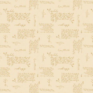 100%  Premium Cotton - Love Letters - LOL-44810 - Heartfelt Notes - Becca Plymale