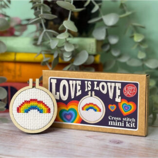 The Crafty Kit - Mini Matchbox Cross Stitch Kit - Love Is Love
