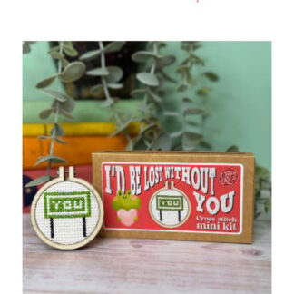 The Crafty Kit - Mini Matchbox Cross Stitch Kit - I'd Be Lost Without