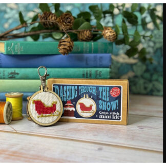 The Crafty Kit - Mini Matchbox Christmas Cross Stitch Kit - Dashing Through The Snow!