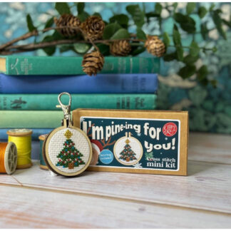 The Crafty Kit - Mini Matchbox Christmas Cross Stitch Kit - I'm Pine-ing For You
