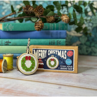 The Crafty Kit - Mini Matchbox Christmas Cross Stitch Kit - Merry Christmas