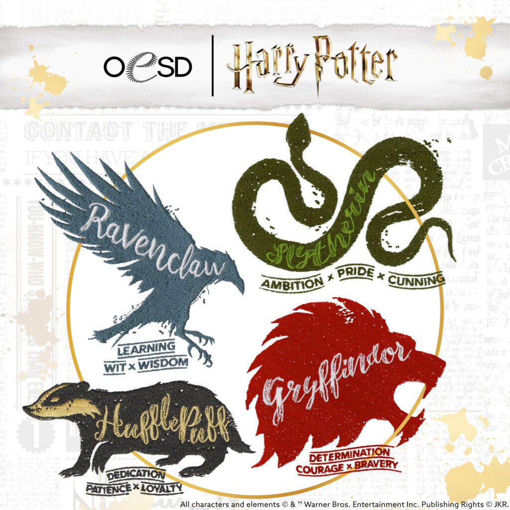 OESD - Embroidery Design - Harry Potter Hogwarts Mascots