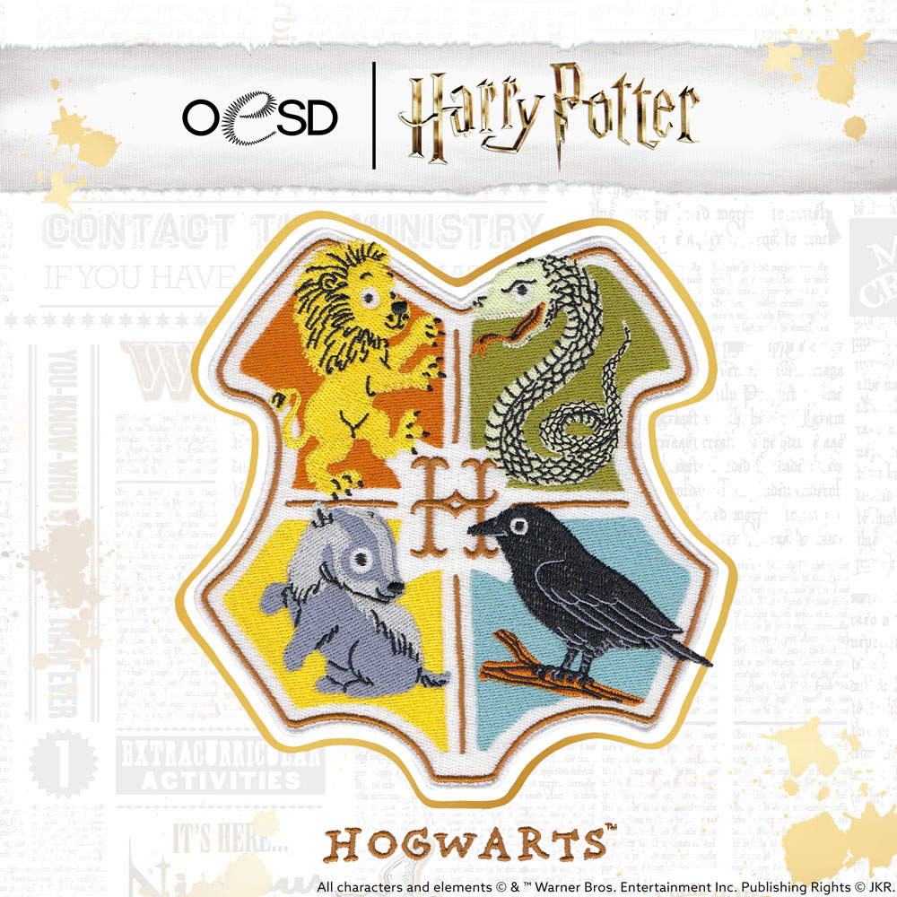 OESD - Embroidery Design - Harry Potter Charming Hogwarts Crests