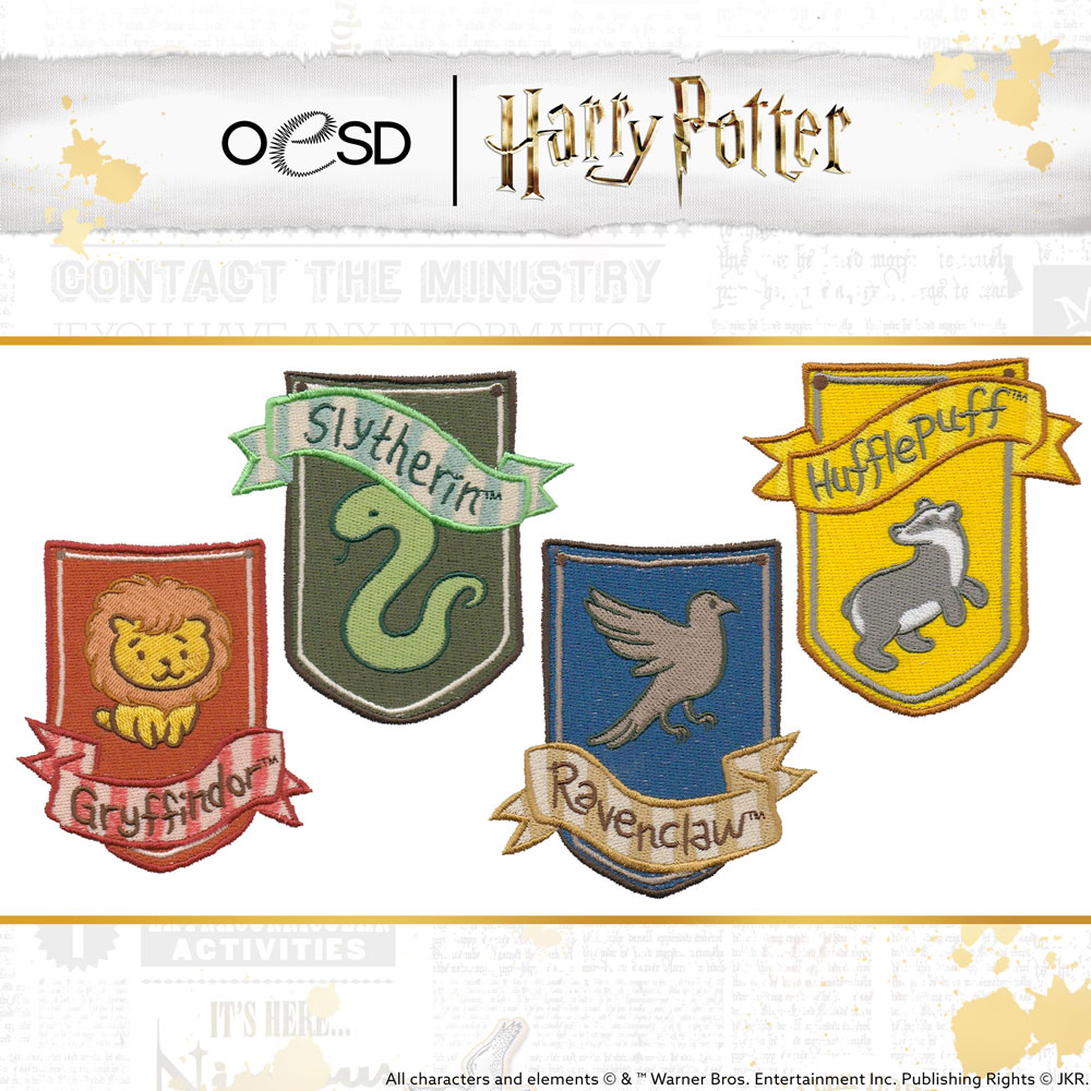 OESD - Embroidery Design - Harry Potter Baby Hogwarts Crests