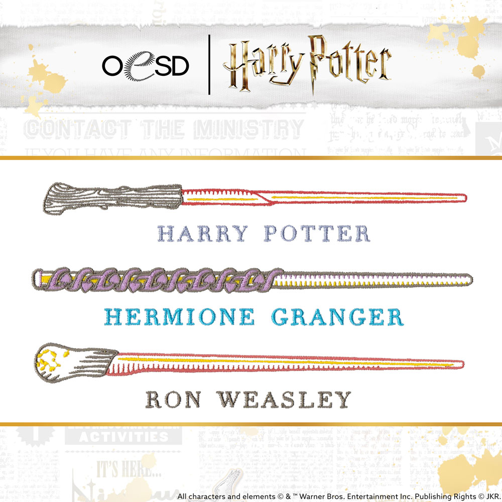 OESD - Embroidery Design - Harry Potter Magic Wands
