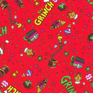 100% Cotton Fabric - How the Grinch Stole Christmas - 23098-223 - Holiday - Dr. Seuss Enterprises - 44 In wide