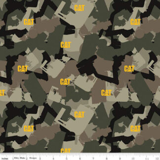 100% Cotton - Caterpillar 100 Years - RBC16721 - Camo Green - Riley Blake - 44 in wide