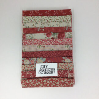 Fabric Bundle - Tilda Red Merry Little Christmas Curated Fabric Bundle - 12 unique .15m strips of fabric