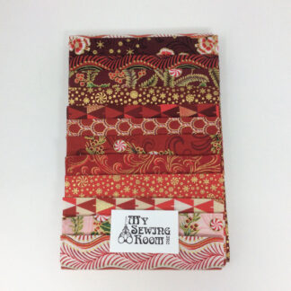 Fabric Bundle -  Peppermint Twist Curated Fabric Bundle - 12 unique .15m strips of fabric