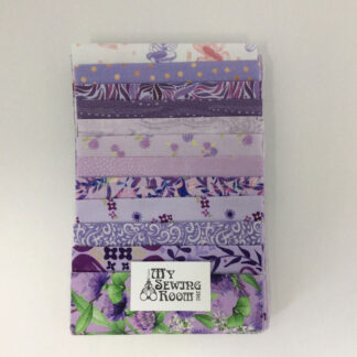 FB - Lovely Lilac Curated Fabric Bundle - 12 unique .15m strips of fabric