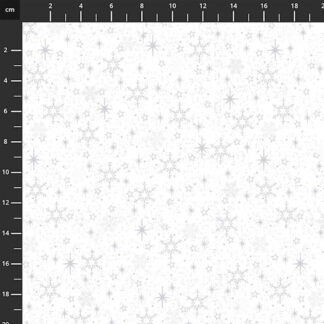 100% Cotton - We Love Christmas 2025 - 4592-102 - White/Silver Medium Snowflakes - Stof Fabrics