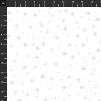 100% Cotton - We Love Christmas 2025 - 4592-103 - White/Silver Small Snowflakes - Stof Fabrics