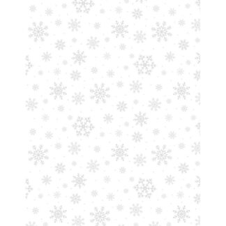 100% Cotton - Essentials Stocking Stuffers - 39169-100 - Snowflakes All Over - White on White - Wilmington Prints