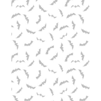 100% Cotton - Essentials Spooky Spectacle - 39176-100 - Bat Toss - White on White - Wilmington Prints