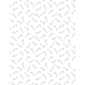 100% Cotton - Essentials Stocking Stuffers - 39185-100 - Candy Cane Toss - White on White - Wilmington Prints