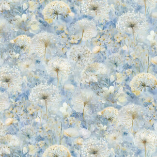 100% Cotton - Forest Whisper (Dandelion Field) - Fleur-CD3684 - Sky - Timeless Treasures - 44 in wide