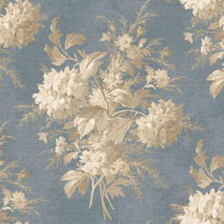 100% Cotton - Franklin House (Girder) - R541538D - Blue - Dolores Smith - 44 in wide