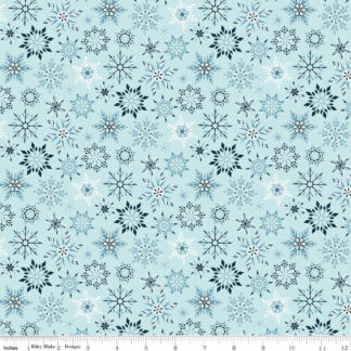 100% Cotton - Winter Magic (Snowflakes) - C16365 - Aqua - Dani Mogstad - 44 in wide