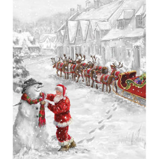 100% Cotton Panel - More Christmas Wishes Santa's Snowman - RBC16552 - Panel - The RBD Designers - 35 1/2" x 43"
