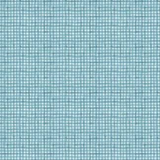 100% Cotton - Glorious Fall - 33913-141 - Gingham Check Blue - Nancy Mink - 44 in wide