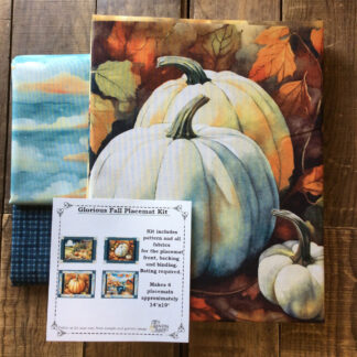Quilt Kit - Glorious Fall Placemat Kit - Set of 4 placemats -19in x 14in each