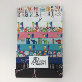 FB -  Sewing Notions 1 - Curated Fabric Bundle - 12 unique .15m strips of fabric