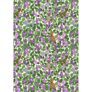 100% Cotton - The Purrfect Book Club - A963B - Catnip Multi on Cream - by Lewis and Irene