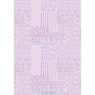 100% Cotton - The Purrfect Book Club - A964B - Purple Cat Text on Light Purple - by Lewis and Irene