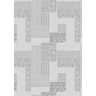 100% Cotton - The Purrfect Book Club - A964C - Cat Text on Light Grey - by Lewis and Irene