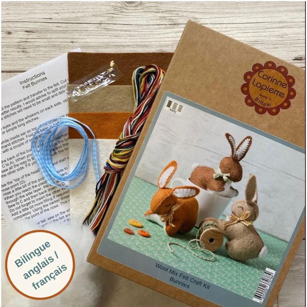Corinne Lapierre - Wool Mix Felt Craft Kit - Bunnies