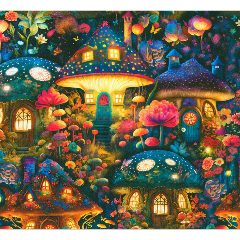 100% Cotton - Night Fable - 23256-286 - Wild Mushrooms - JK Stewart - 44 in wide