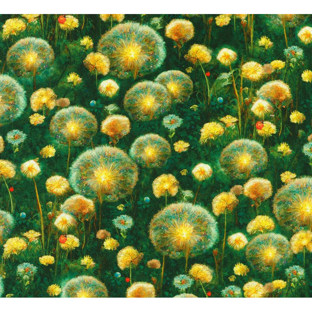 100% Cotton - Night Fable - 23257-286 - Wild Dandelions - JK Stewart - 44 in wide