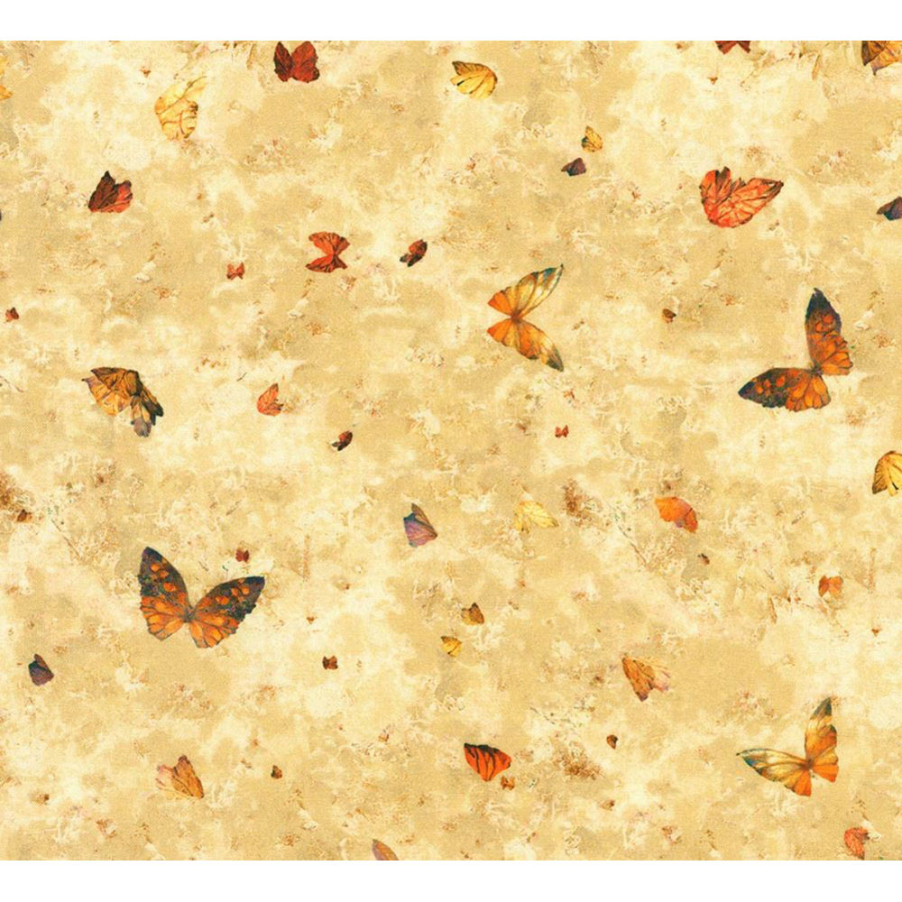 100% Cotton - Night Fable - 23258-84 - Cream Butterflies - JK Stewart - 44 in wide