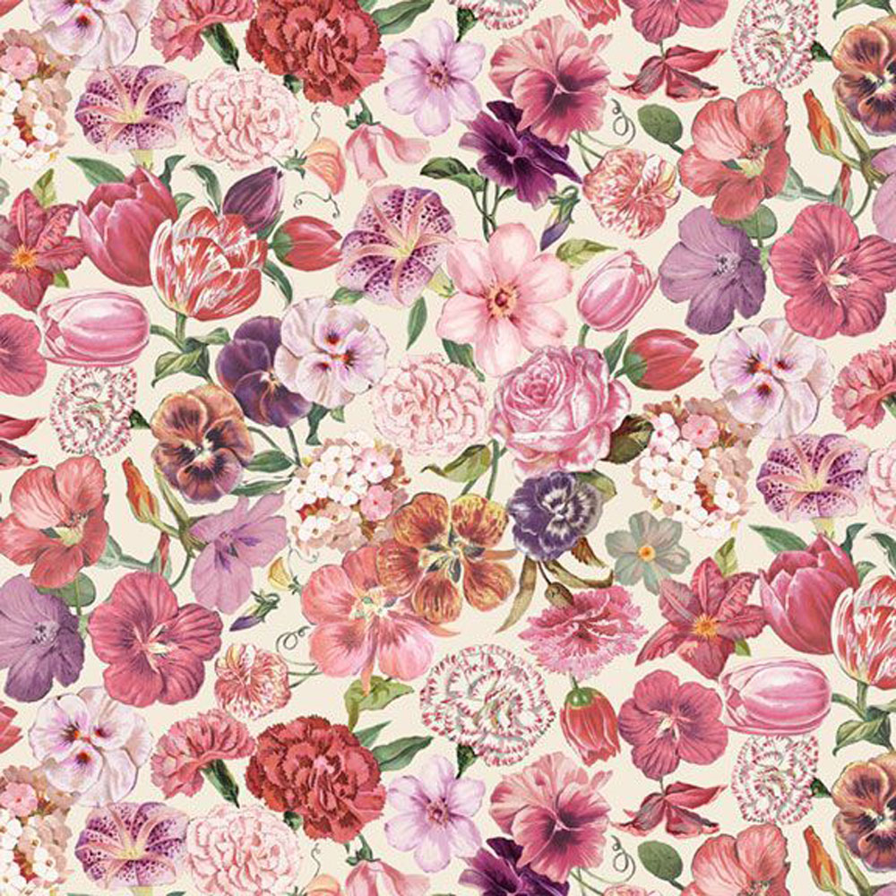 100% Cotton - Cottage Lace (Tossed Flower) - R261467D - Multi - Kellie Beckwith - 44 in wide