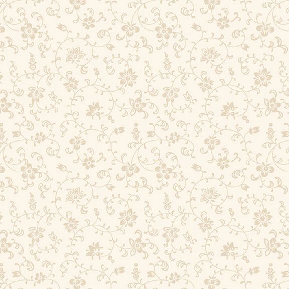 100% Cotton - Cottage Lace (Vines and Flowers) - R261468D - Cream - Kellie Beckwith - 44 in wide