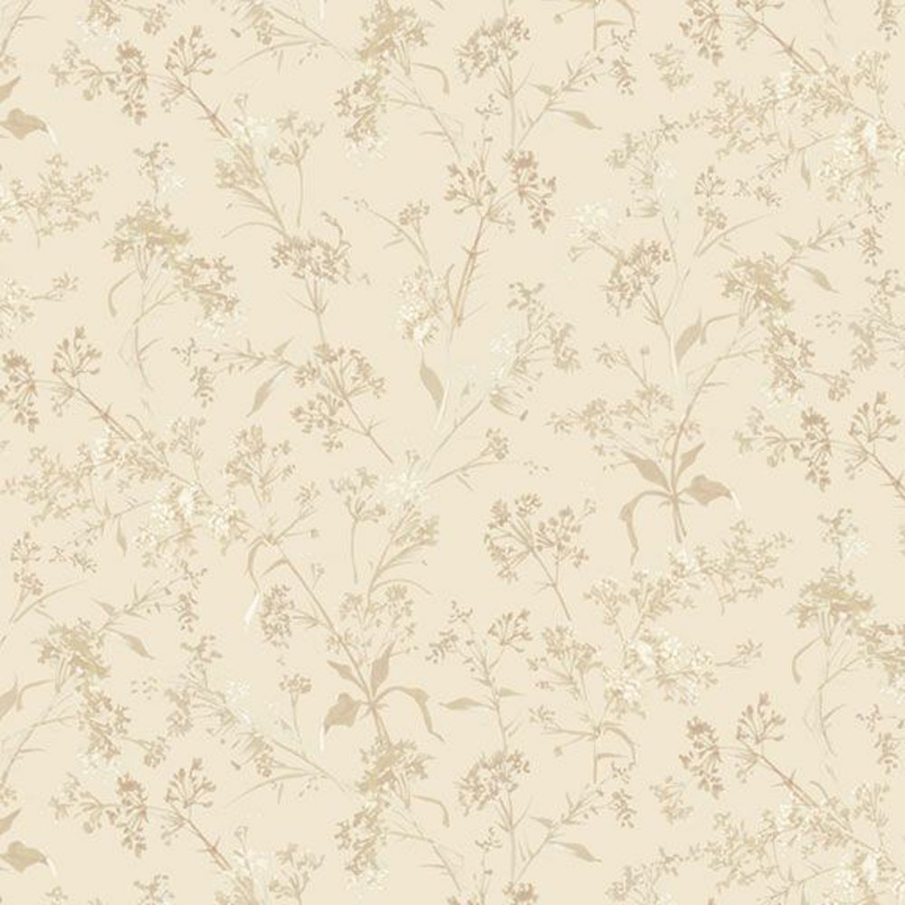 100% Cotton - Wild Flowers (Branches) - R651626D - Cream - Smithsonian Institution -44 in wide