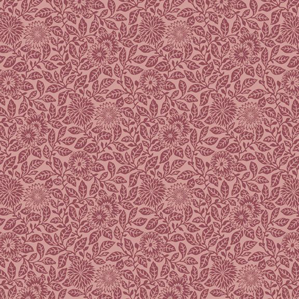 100% Cotton - Wild Flowers (Flower Field) - R651627D - Red - Smithsonian Institution -44 in wide